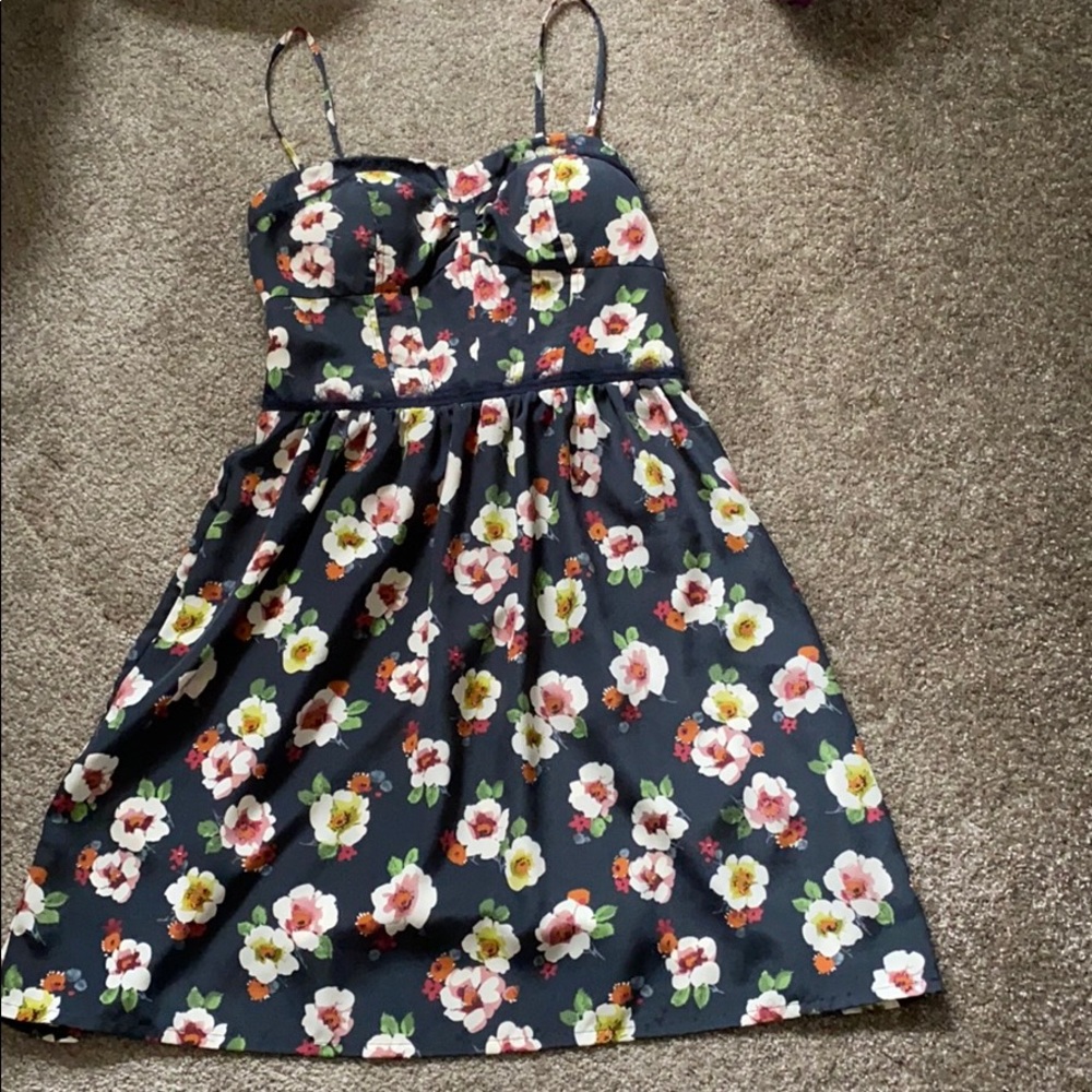 Gray flowered dress